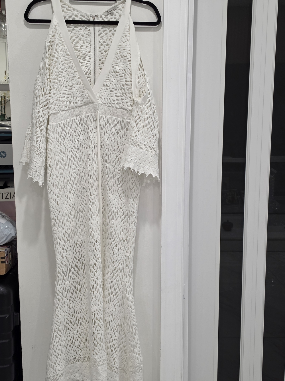 the clothing company White Crochet Maxi Dress